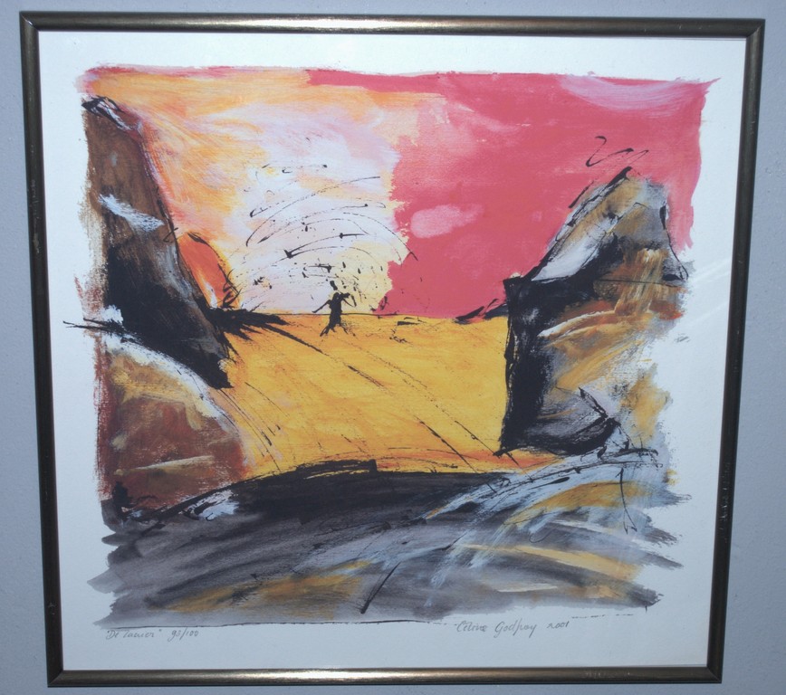 Tussen dag en nacht - grote zeefdruk - plus zeefdruk C.Godfroy kopen? Bied vanaf 50!