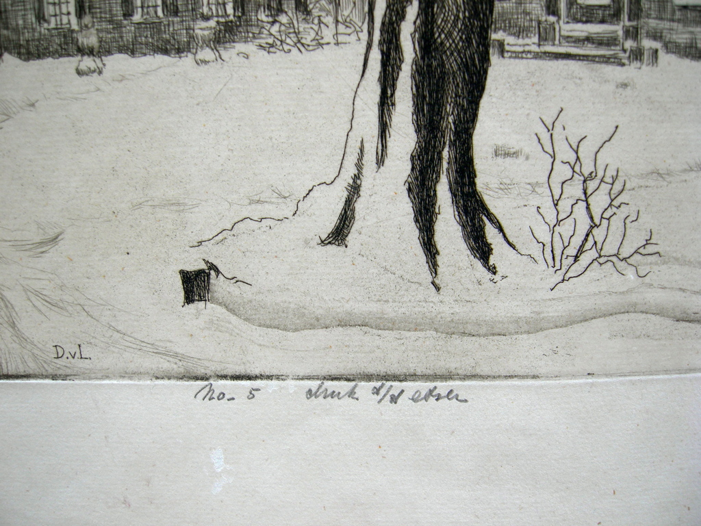 Dick van Luijn, ets/aquatint: Huize Rustenhoven kopen? Bied vanaf 20!