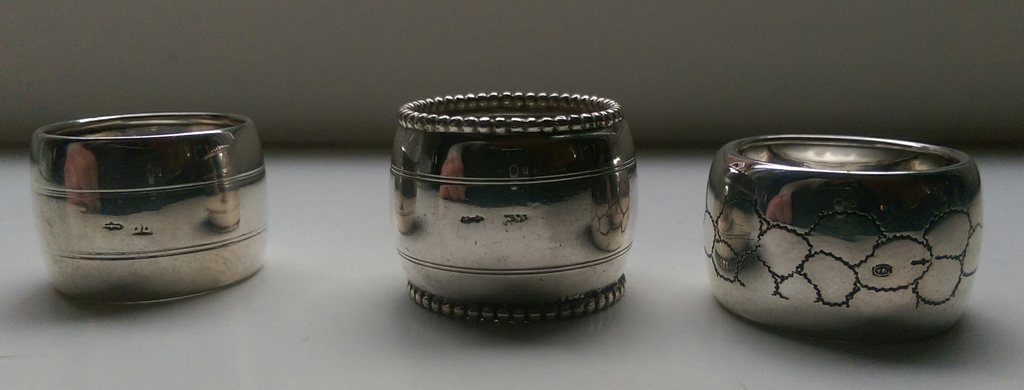 Zilveren doekringen (3 stuks) kopen? Bied vanaf 21!