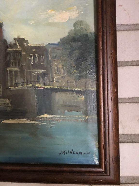 Jan Kelderman ( 1914 - 1990 ) - Olieverf op doek - Stadsgezicht Amsterdam kopen? Bied vanaf 90!