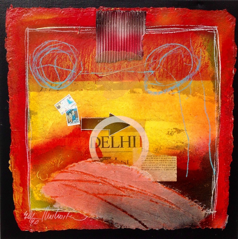 theo koster, gemengde techniek, delhi verkocht voor € 50!