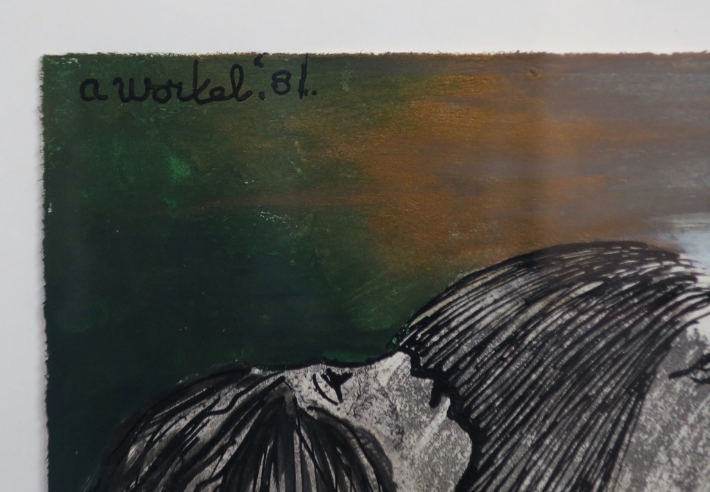 Ans Wortel: Gouache, In de kleuren gekleed van je bodem en je lucht - Ingelijst kopen? Bied vanaf 150!