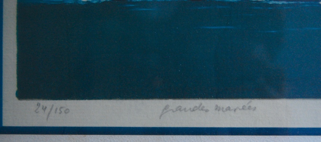 Gaston Bogaert -Handgesigneerde en gelimiteerde litho  - Grandes Marées kopen? Bied vanaf 29!