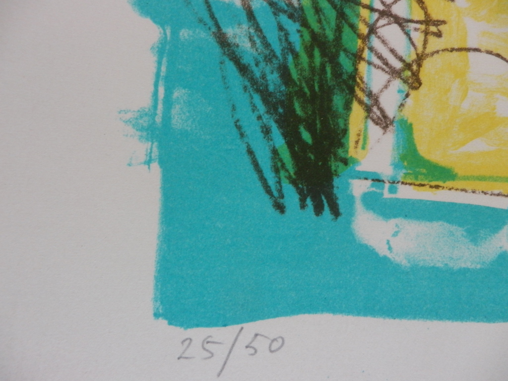 LUCEBERT  ZEER GROOT LITHO(106x75cm)  WIJ VERKOPEN ONS ZELFS AAN DE SLECHTSTEN.  kopen? Bied vanaf 225!