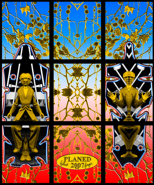 Gilbert and George 'Planed' - serie van 9 digitale prints, 2007. verkocht voor € 35!