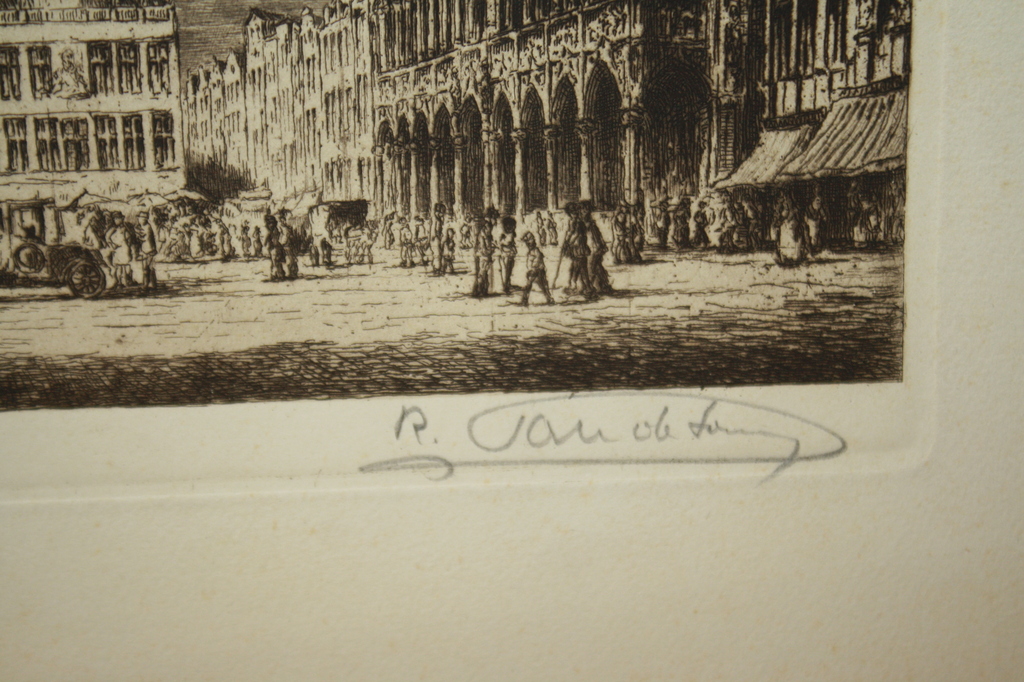 STADSPLEIN BRUSSEL MET FIGUREN  - JAN DE TAUDE BELGIE kopen? Bied vanaf 1!