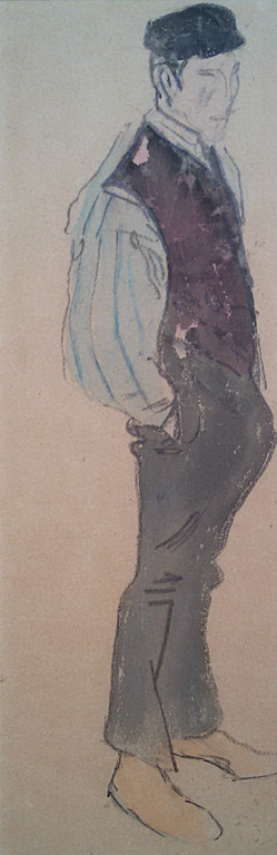 Jan Sluijters - Een jonge boer, gemengde techniek op papier verkocht voor € 205!