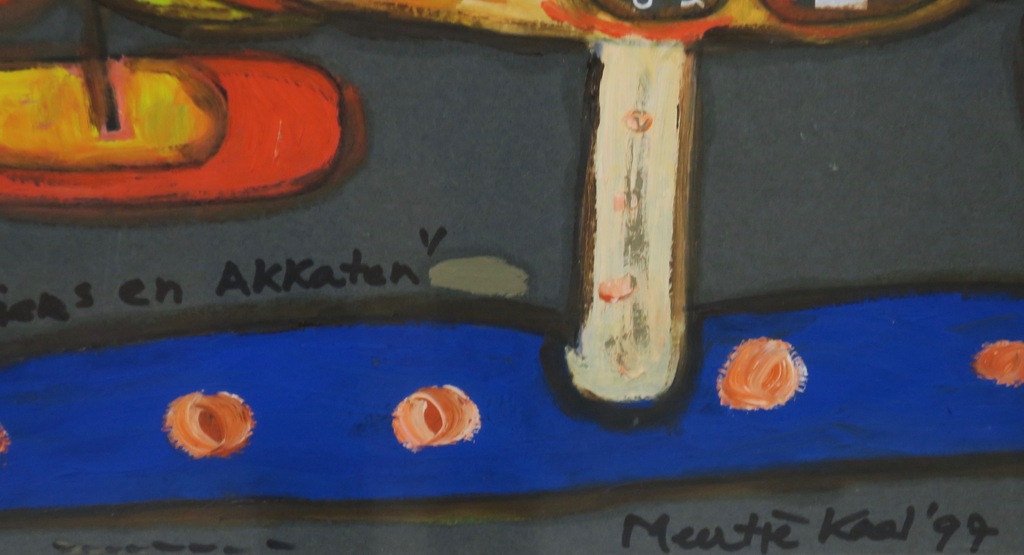 Meertje Kaal: Acryl en collage op papier, Ondanks twijfel - Ingelijst kaufen? Bieten Sie von 1!