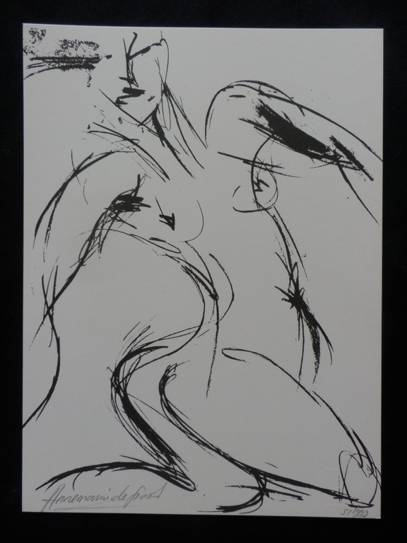 ANNEMARIE de GROOT  Zeefdruk  NAAKT  Handgesigneerd  kopen? Bied vanaf 10!