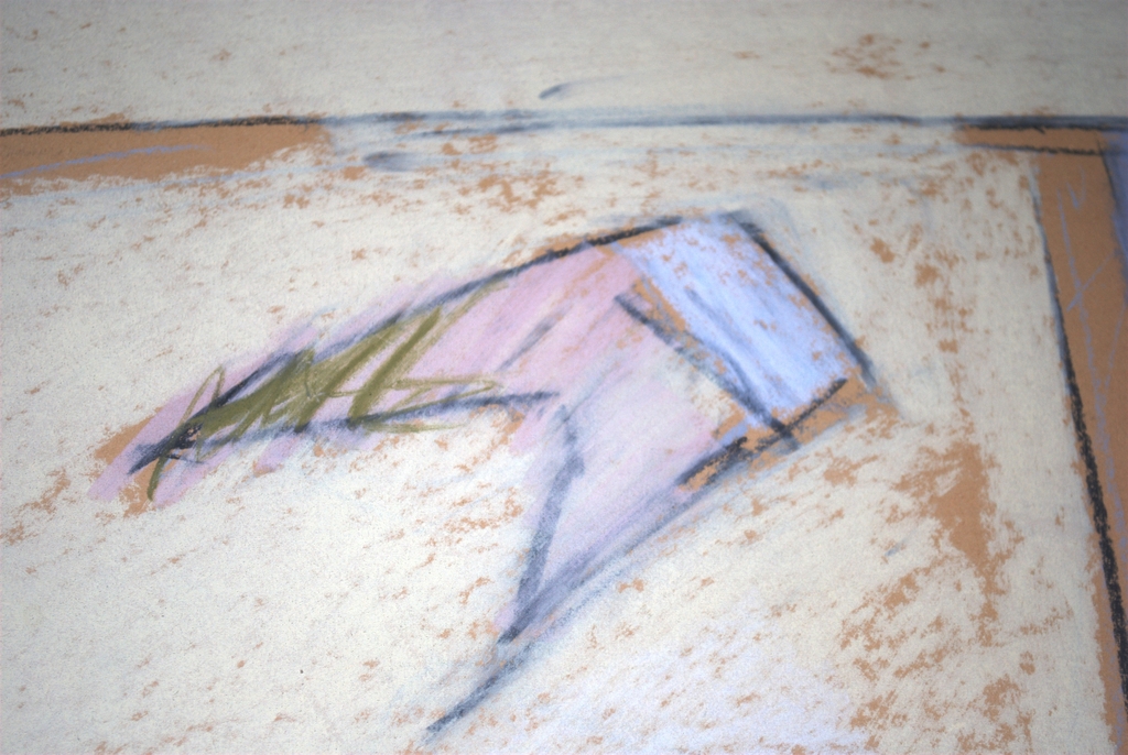 Abstracte pastel op papier - gesigneerd, 1987, fraai ingelijst kopen? Bied vanaf 35!
