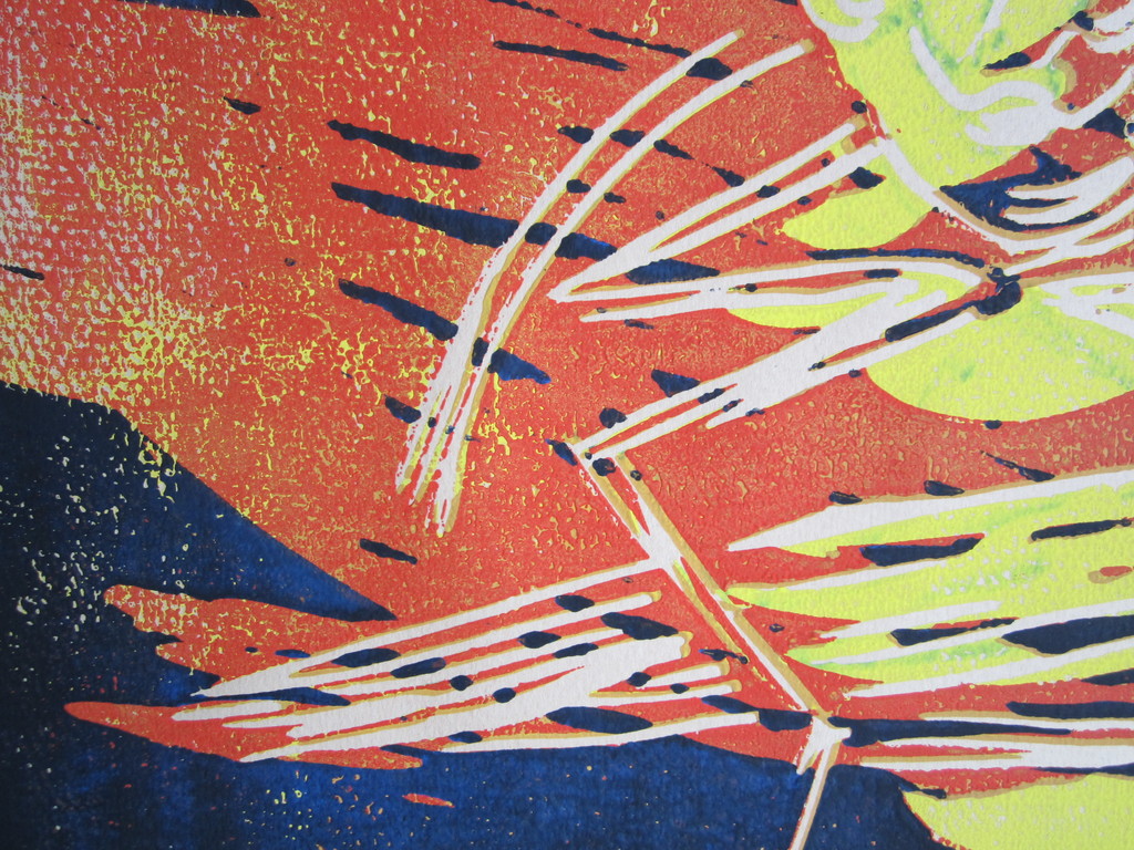 André Tigchelaar: Meerkleuren linosnede, insecten kopen? Bied vanaf 1!