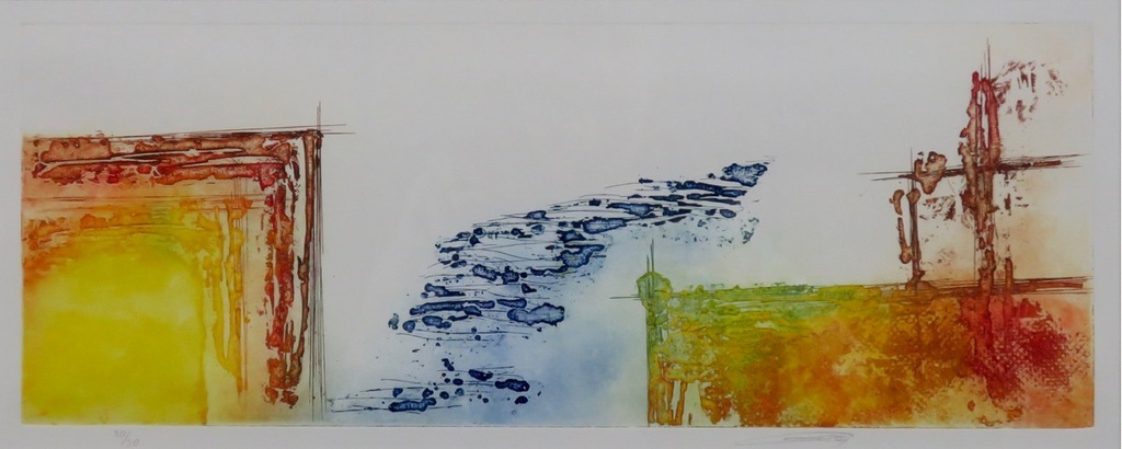 Olivier Beijn: Ets, Stad II - Ingelijst kopen? Bied vanaf 70!