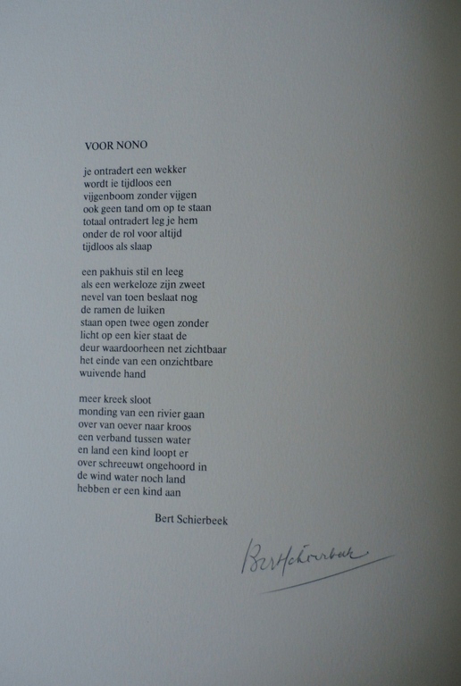 Nono Reinhold - 5 kleuren ets -1983 + gesigneerd gedicht Bert Schierbeek kopen? Bied vanaf 50!