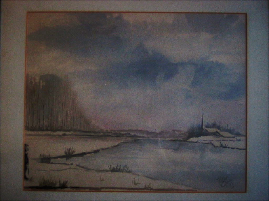 Sfeervol impressionistisch Aquarel "winterlandschap bij Kortenhoef" gesignd kopen? Bied vanaf 1!