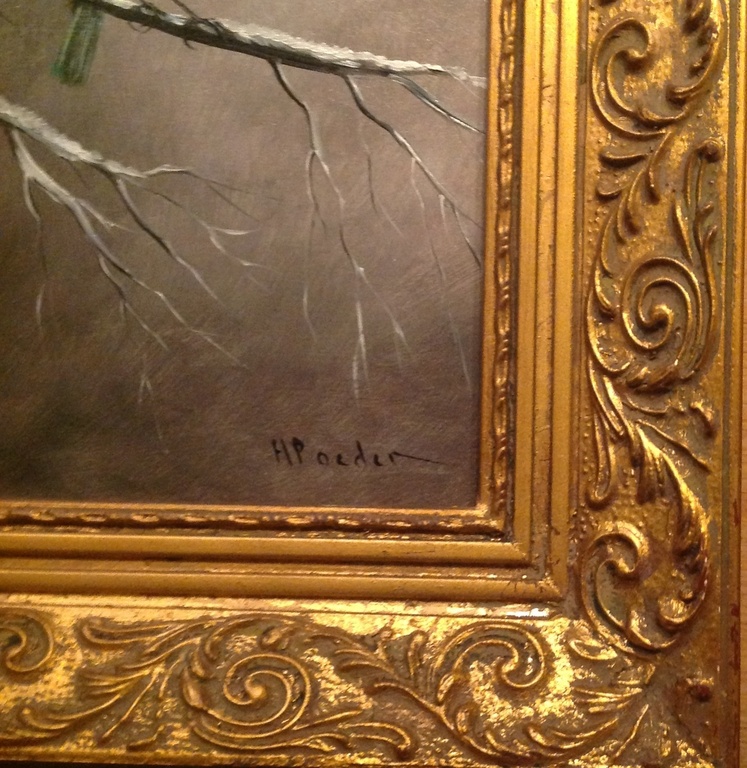 Koolmezen van Henk Poeder, olieverf op paneel kopen? Bied vanaf 69!