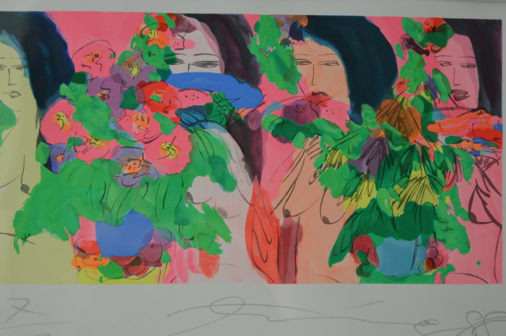 Walasse Ting: Zeefdruk - 'Girls' - opl. 230 ex. - 1988 kopen? Bied vanaf 449!