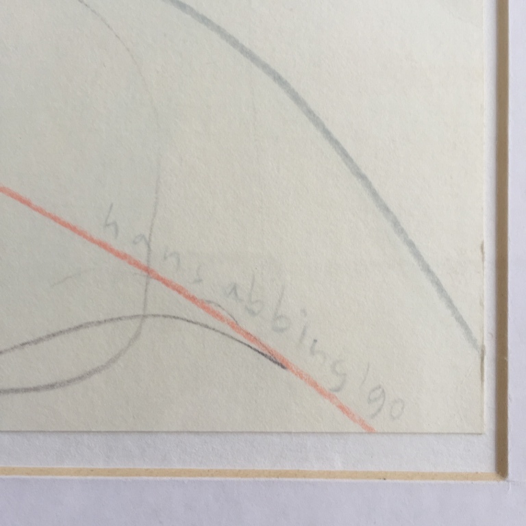 Hans Abbing tekening  Verticaal kopen? Bied vanaf 20!