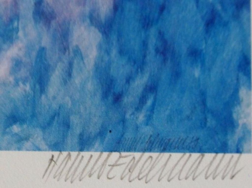 Hanno Edelmann: Lithografie, Vrouw met duif kopen? Bied vanaf 5!