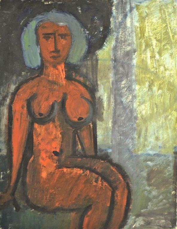 Ernst Vijlbrief: Gouache. Vrouwelijk naakt kopen? Bied vanaf 1!