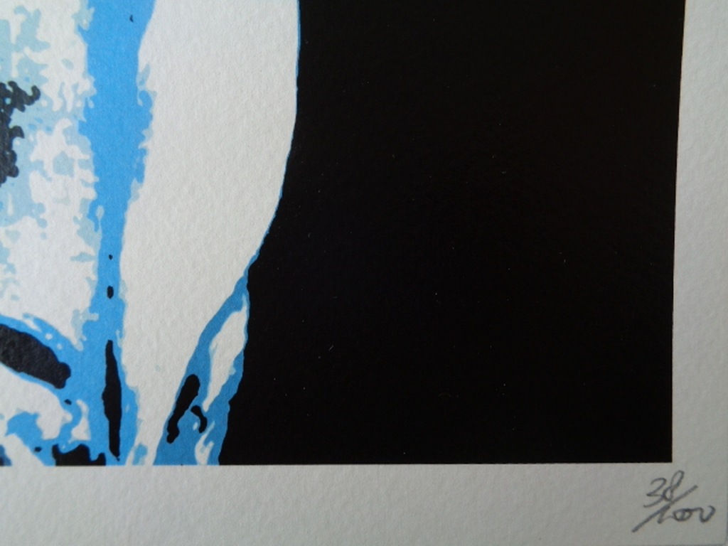 GROTE Fine Art Print, "Queen Blue" ,GESIGNEERD en COA, genummerd A/P of 1t/m100 kopen? Bied vanaf 1!
