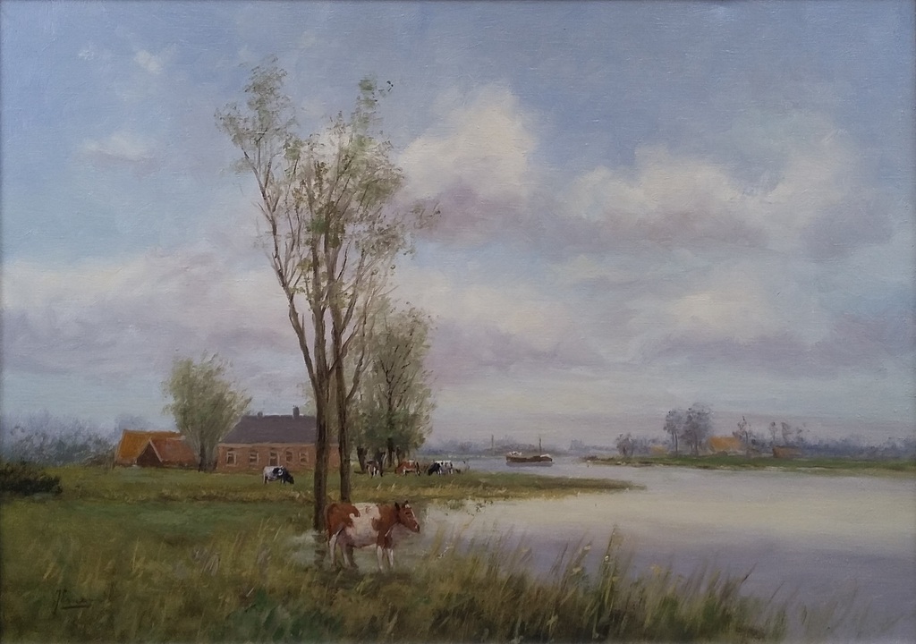 Johannes 'Jan' Ernens (1919) - olieverf op doek - gesigneerd kopen? Bied vanaf 150!