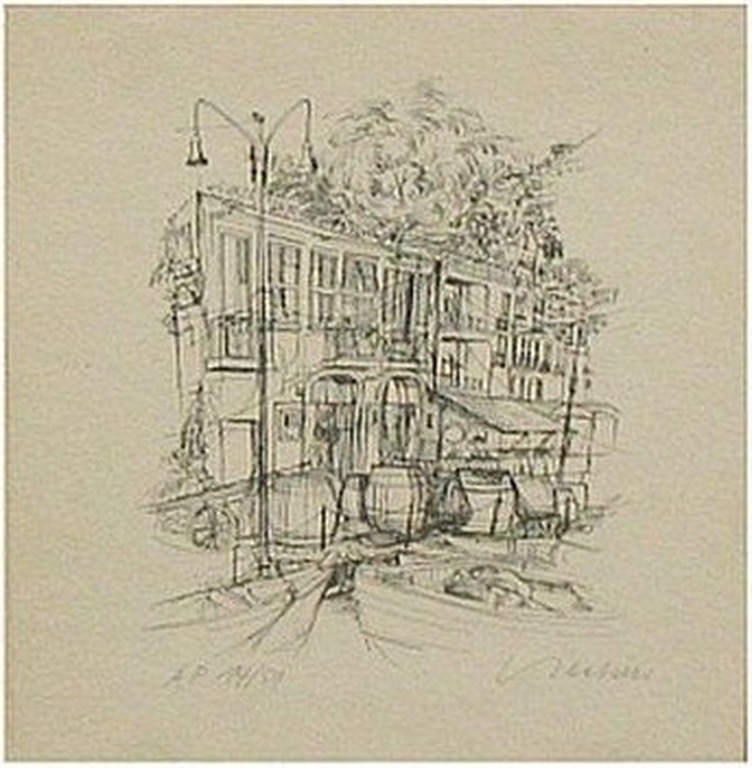 "Artists of the World", o.a. Beckers: Vier lithografien, diverse voorstellingen kopen? Bied vanaf 19!