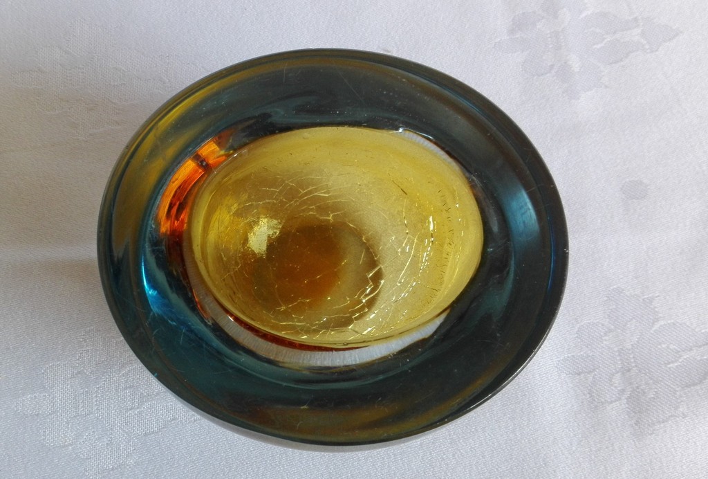Murano, Italië, Geode kom met craquelé kopen? Bied vanaf 1!