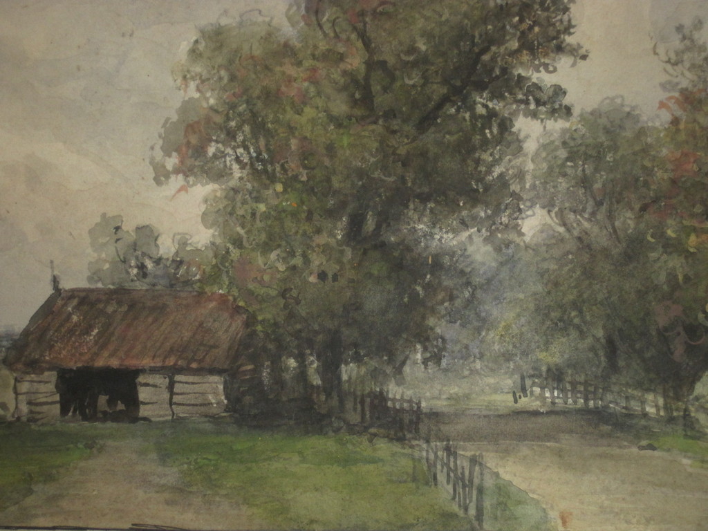 Martin van Waning 1887-1972 Aquarel Schiermonnikoog duinlandschap 1940 verkocht voor € 75!