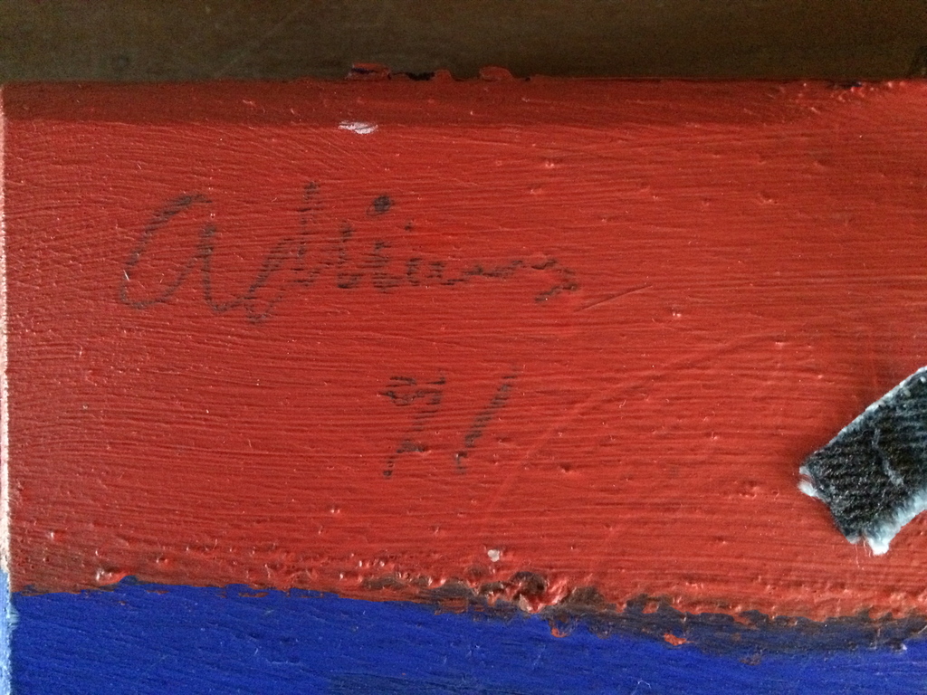 Leon Adriaans - Boerderij (olieverf op sigarenkistje) uit 1991 kopen? Bied vanaf 390!