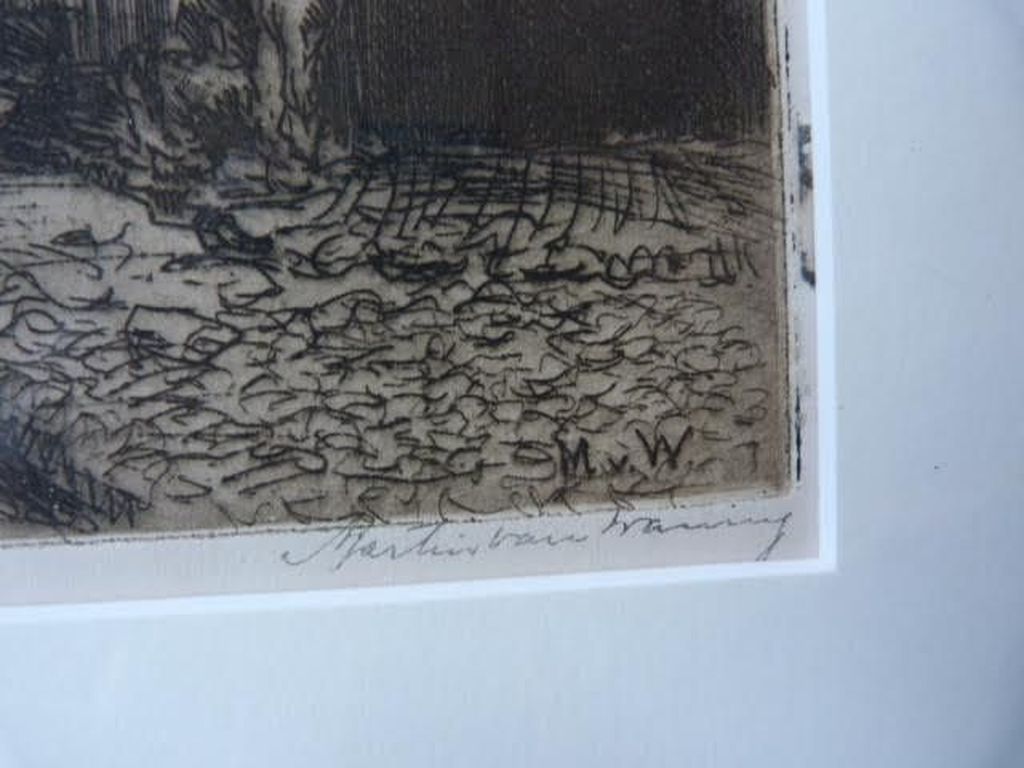 Scheveningen - M. van Waning (1889 - 1972) - Dorpsstraatje kopen? Bied vanaf 1!