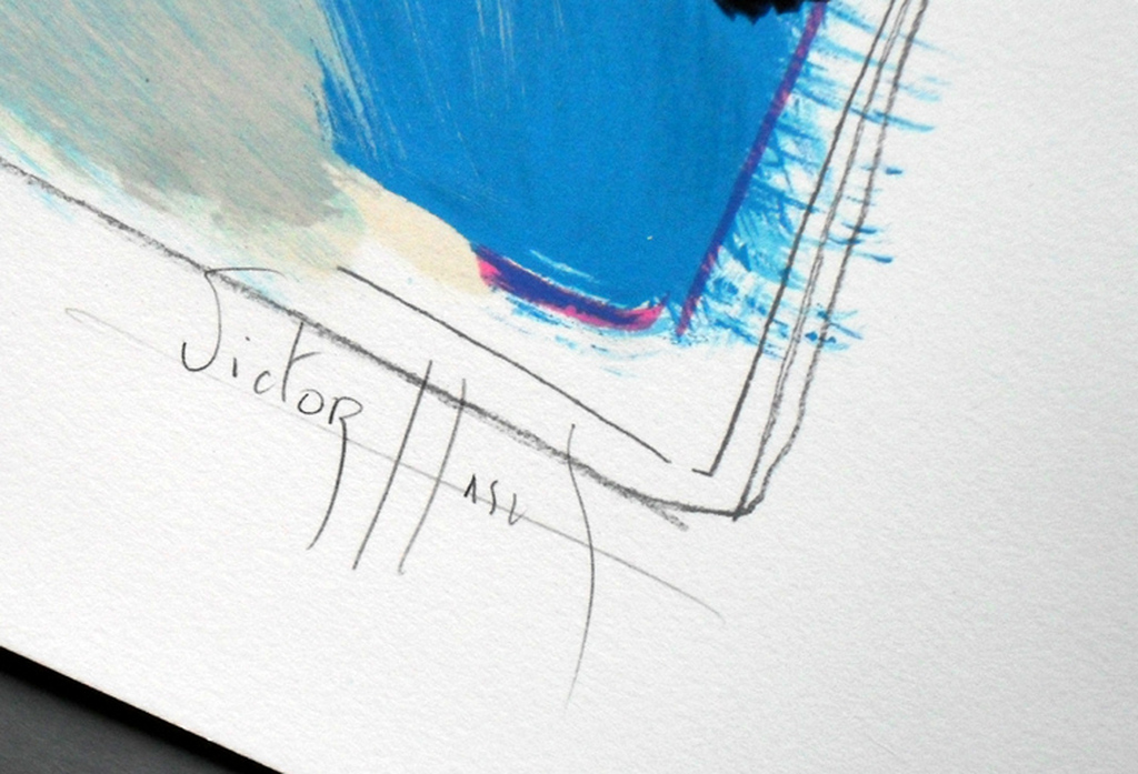 Victor Hasch - Le Pins - kleurlitho - handgesigneerd kopen? Bied vanaf 25!