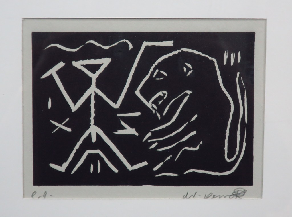 A.R. Penck: Lino, Z.T. - Ingelijst kopen? Bied vanaf 250!