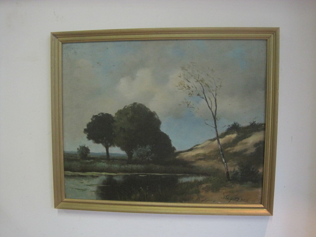 Dick Salome ( 1907 - 1986 ) olieverf - Duinlandschap  - omstreeks 1930/1940 kopen? Bied vanaf 1!