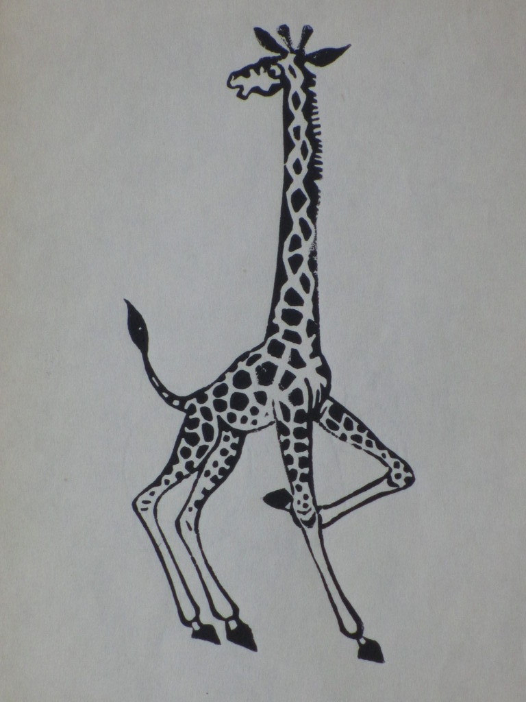 Pieter Pouwels, Giraffe, Houtsnede kopen? Bied vanaf 1!