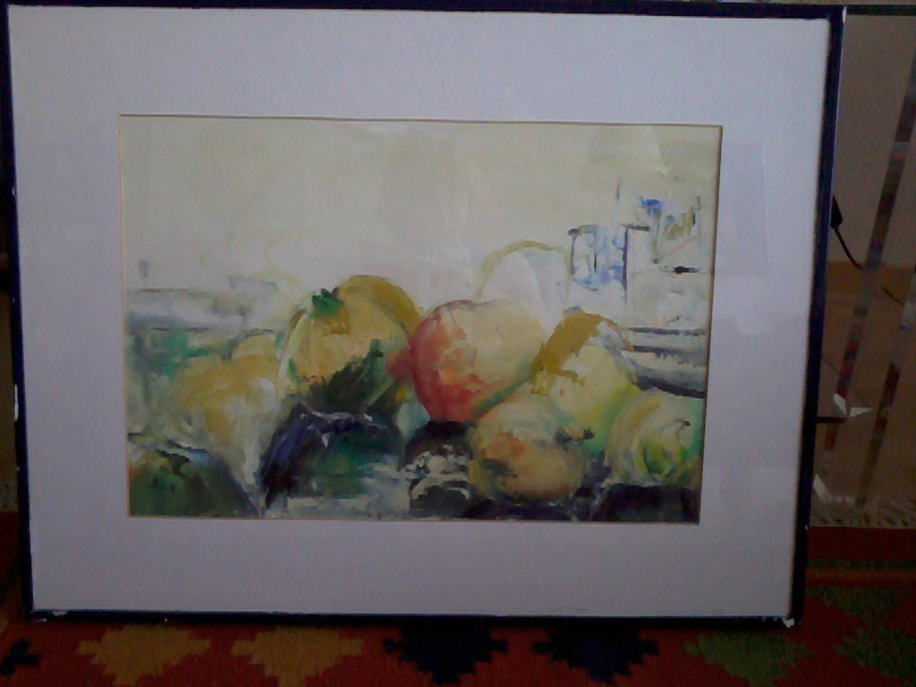 Tilly Wils, olieverf op karton, Appels kopen? Bied vanaf 170!