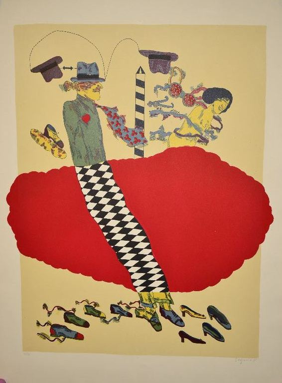 Antonio Segui: Litho, Compositie met figuren, 1968 kopen? Bied vanaf 70!