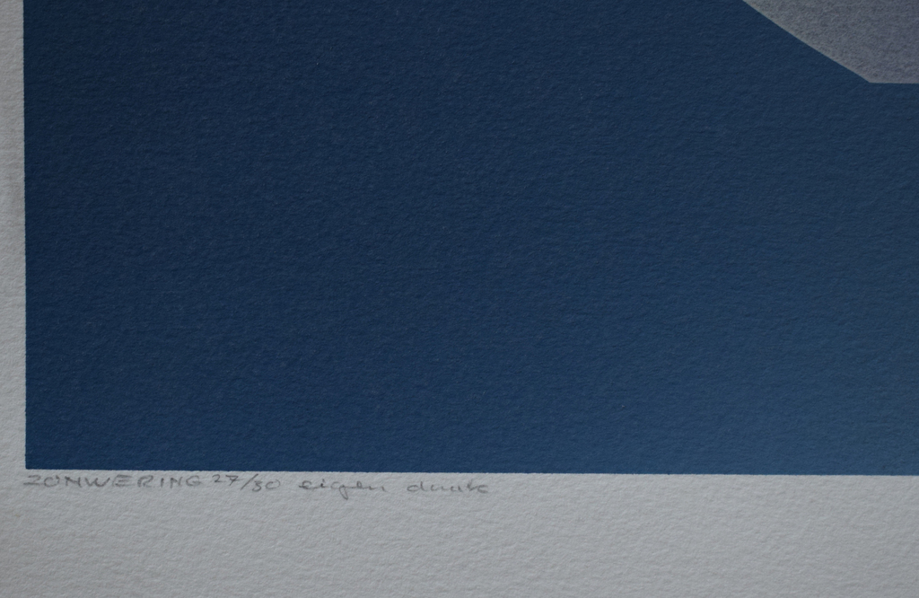 Dirk Huizer, Zonwering - gesigneerde zeefdruk / eigen druk, oplage 30 ex. - 1988 kopen? Bied vanaf 1!