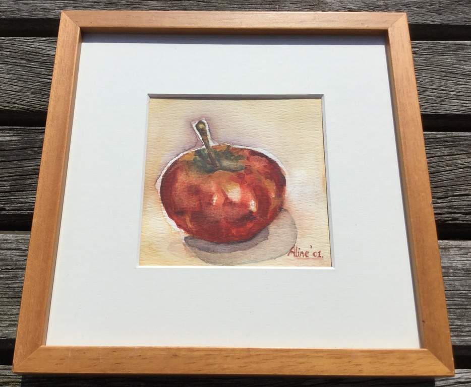 Aquarel: Appel, Kunstenaar onbekend (Aline) kopen? Bied vanaf 1!