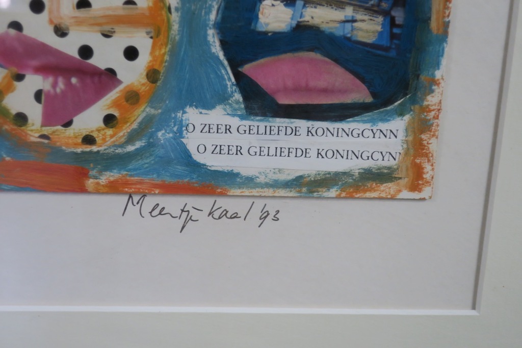 Meertje Kaal: Collage op karton, De koningin B nam haar ... - Ingelijst  kopen? Bied vanaf 1!