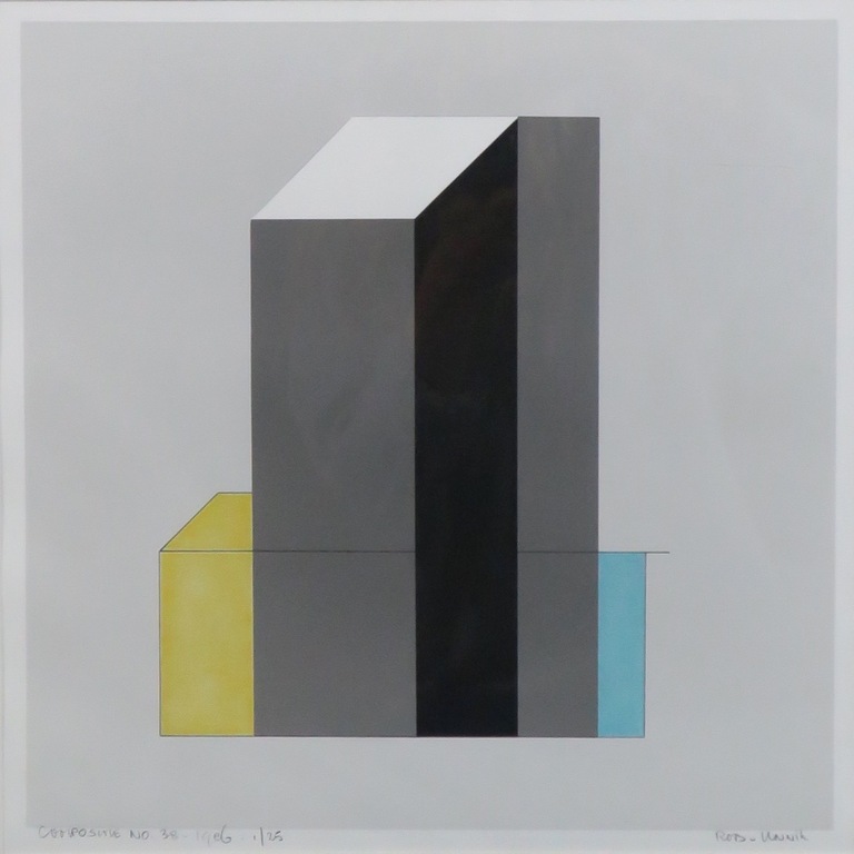 Rob van Unnik: Div.techniek, Compositie nr. 38 - Ingelijst kopen? Bied vanaf 35!