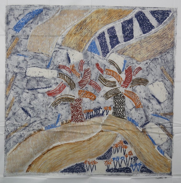 B. Louttre: Houtgravure op zijde, Sous la balancelle kopen? Bied vanaf 1!