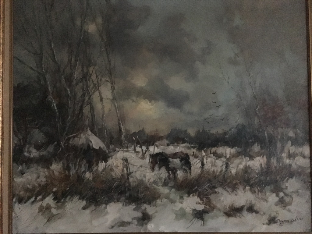 Dorus van Oorschot olieverf winterlandschap kopen? Bied vanaf 350!