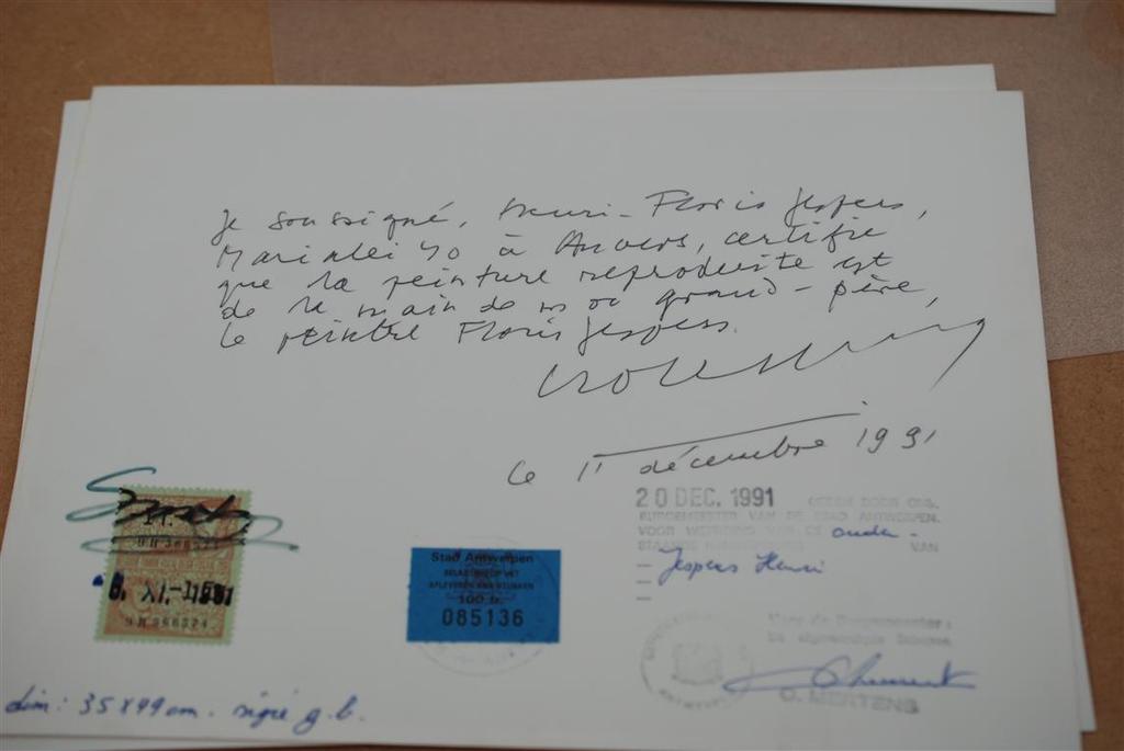 FLORIS JESPERS OLIE OP DOEK "ZEEZICHT"  kopen? Bied vanaf 800!