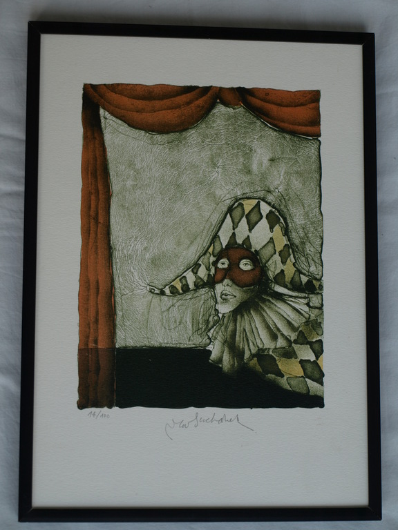 Vladimír Suchánek (1933) : Litho – Nar – Gesigneerd & ingelijst  kopen? Bied vanaf 45!