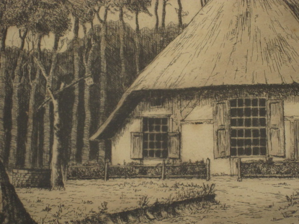 Knappe gesigd. Ets "boerderij Lichtenvoorde Achterhoek" Cor v Woerd 1901-1994 kopen? Bied vanaf 1!