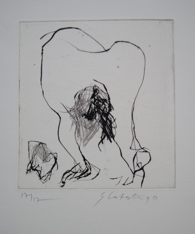 Ger Lataster abstracte ets gesigneerd - 1990 - oplage 17 ex. kopen? Bied vanaf 125!