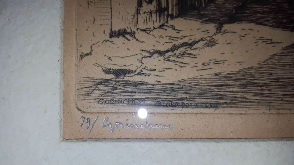 H. Roodenburg - ets, Bloempotsteeg Gorinchem '24, handgesigneerd kopen? Bied vanaf 39!