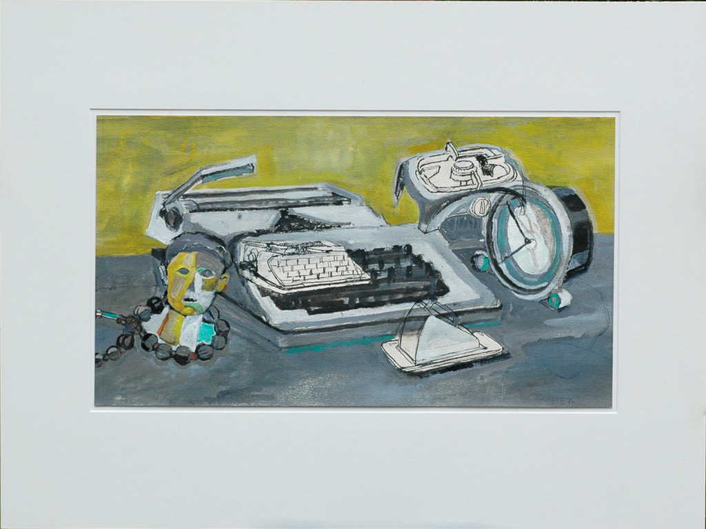 Hans Ebeling Koning, verf en inkt op papier, Gedumpt kopen? Bied vanaf 50!