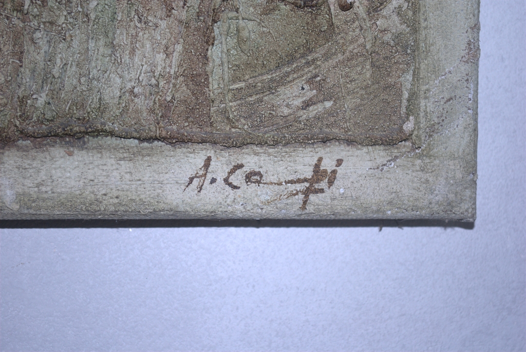 Reliëf I - olieverf op linnen 100x80 cm kopen? Bied vanaf 199!