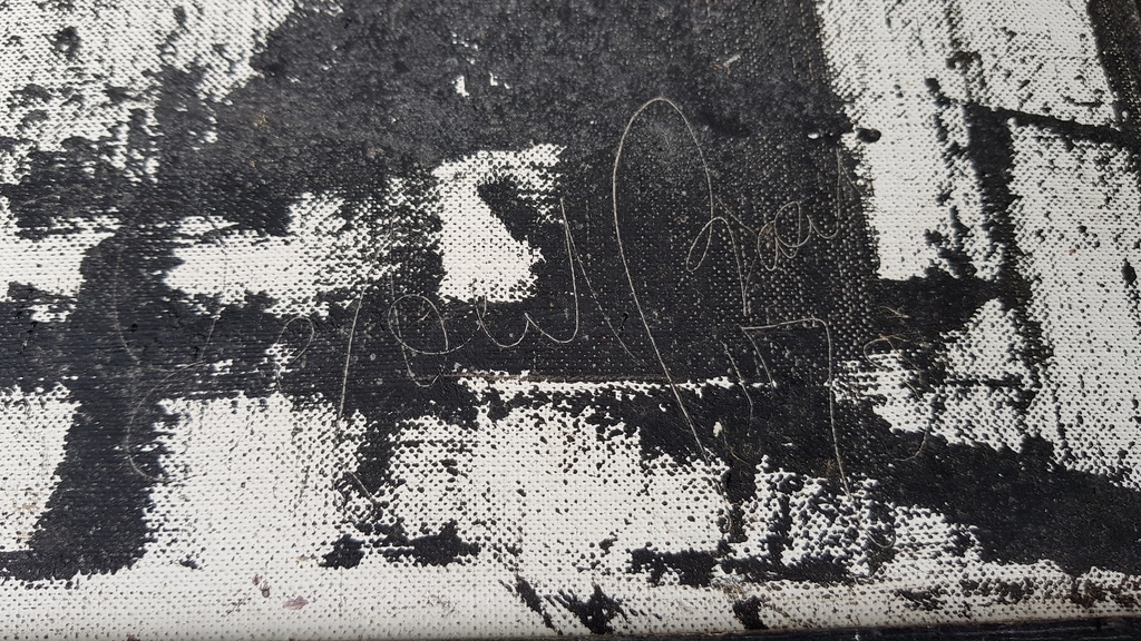 Onbekende kunstenaar, abstract z/w kopen? Bied vanaf 40!